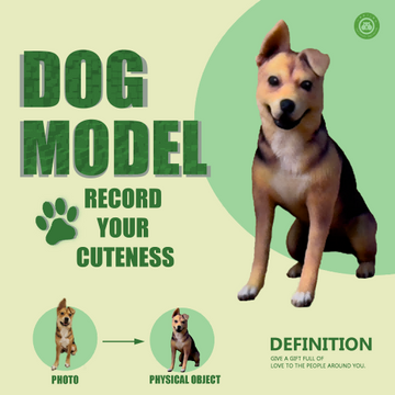 【Pet Emotion - Custom】Customized 3D dog statue figurine; a unique gift tailored for pet owners;